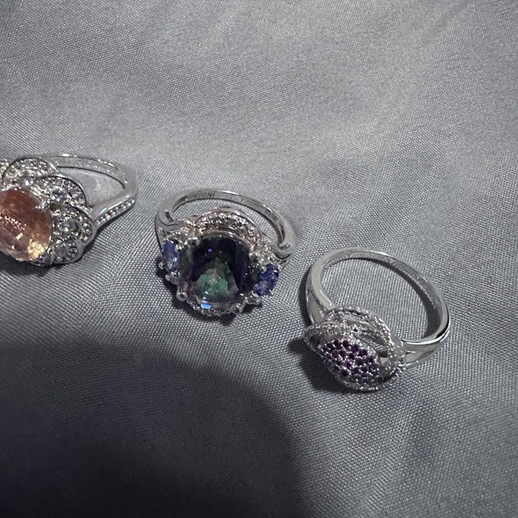 Fashion gemstone cocktail rings lot of 6 - Picture 13 of 15